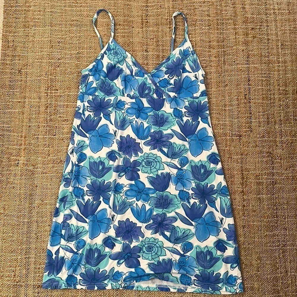 HeBe Blue Floral Swim Coverup XL